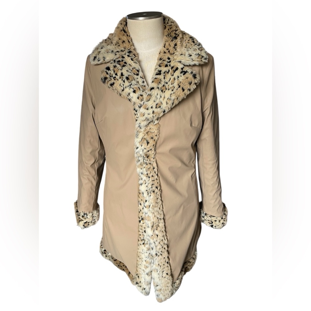 Y2K Leopard Print Faux Fur Coat - Picture 5 of 10